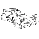 coloriage Formule 1 pour enfant gratuit