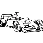 coloriage Formule 1 pour enfant