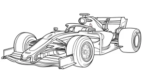 coloriage Formule 1 à imprimer pour enfant de 10 ans