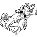 coloriage Formule 1 pour enfants à imprimer