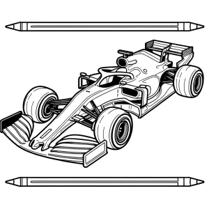 coloriage Formule 1 pour primaire