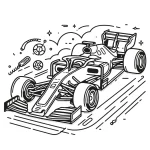 coloriage Formule 1 de pour enfants