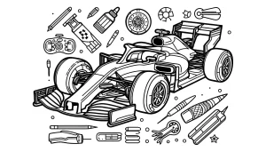 télécharger coloriage Formule 1 gratuit
