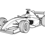 coloriage Formule 1 pour enfants a imprimer