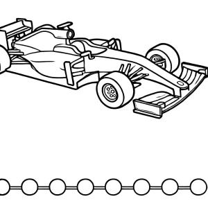 coloriage Formule 1 et decoupage