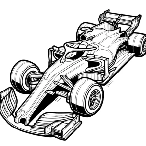 coloriage Formule 1 pour enfant de 8 ans