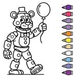 coloriage Freddy à imprimer pdf gratuit