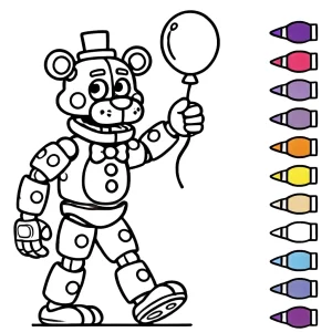 coloriage Freddy à imprimer pdf gratuit