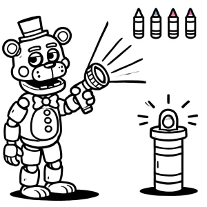 coloriage Freddy pour enfant de 4 ans