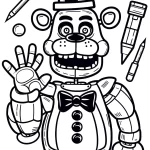 coloriage Freddy de pour enfants