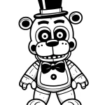 coloriage Freddy pour enfant de 4 ans