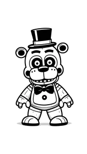 coloriage Freddy pour enfant de 4 ans
