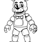 coloriage Freddy à imprimer pour enfant de 8 ans