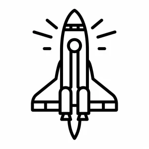 coloriage Fusée a dessiner et imprimer