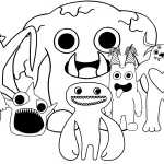 coloriage Garten of Banban pour enfants à imprimer
