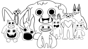 coloriage Garten of Banban pour enfants à imprimer