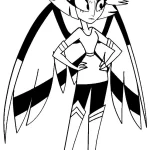 coloriage Hazbin Hotel pour enfant de 3 ans
