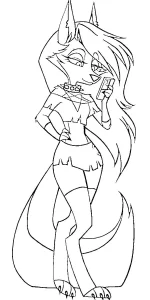 coloriage Hazbin Hotel et découpage à imprimer