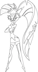 coloriage Hazbin Hotel à imprimer pour enfant de 8 ans