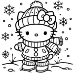 coloriage Hello Kitty gratuit à imprimer