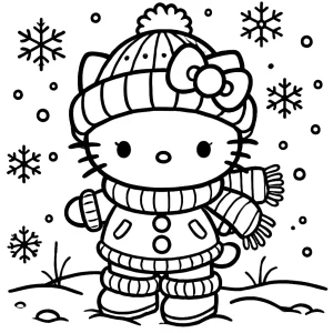 coloriage Hello Kitty gratuit à imprimer