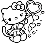 coloriage Hello Kitty de pour enfants