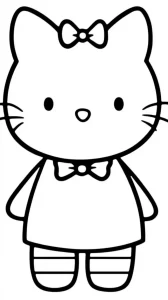 imprimer coloriage Hello Kitty