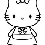 coloriage Hello Kitty pour enfant a imprimer gratuit