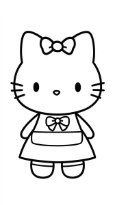 coloriage Hello Kitty pour enfant a imprimer gratuit