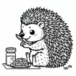 coloriage Hérisson a dessiner en ligne