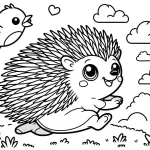 coloriage Hérisson a imprimer gratuitement