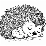 coloriage Hérisson pour enfants a imprimer