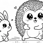 coloriage Hérisson pour enfant de à imprimer