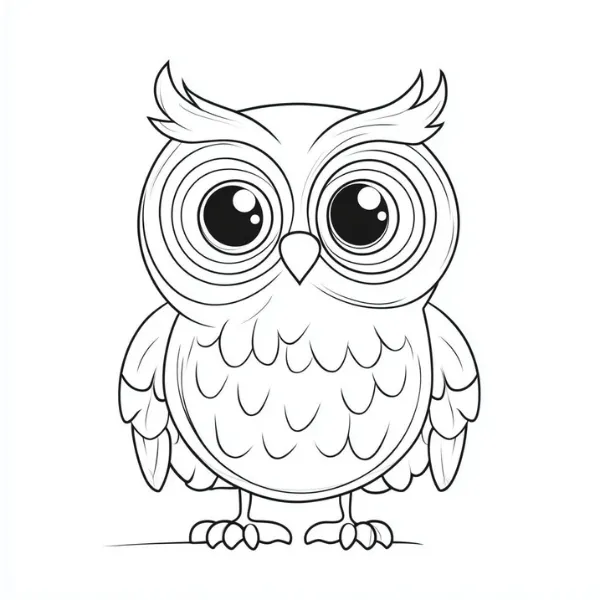 Tranh tô màu Hibou