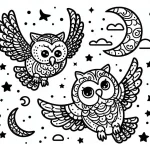 télécharger coloriage Hibou gratuit