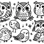 coloriage Hibou pour enfant de 5 ans