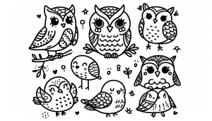 coloriage Hibou pour enfant de 5 ans