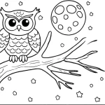 coloriage Hibou pour primaire