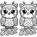 coloriage Hibou pour enfant de 10 ans