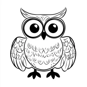 coloriage Hibou pour enfants à télécharger