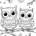 coloriage Hibou pour enfant a imprimer gratuit