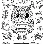 coloriage Hibou à imprimer pour enfant de 3 ans