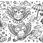 coloriage Hibou pour enfant gratuit