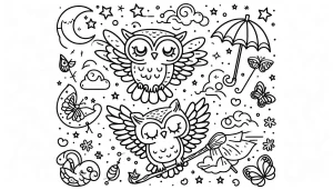 coloriage Hibou pour enfant gratuit