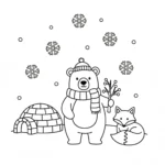 coloriage Hiver a imprimer gratuit