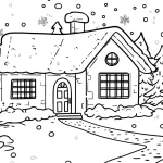 coloriage Hiver à imprimer kawaii