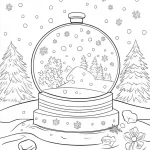coloriage Hiver et découpage à imprimer