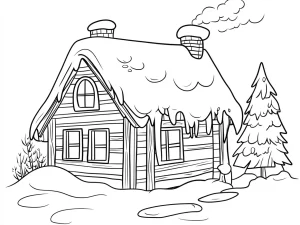 coloriage Hiver pour bebe a imprimer