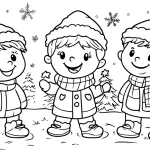 coloriage Hiver pour bebe a imprimer