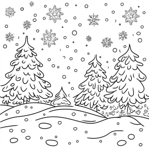 coloriage Hiver à imprimer pour enfant de 4 ans
